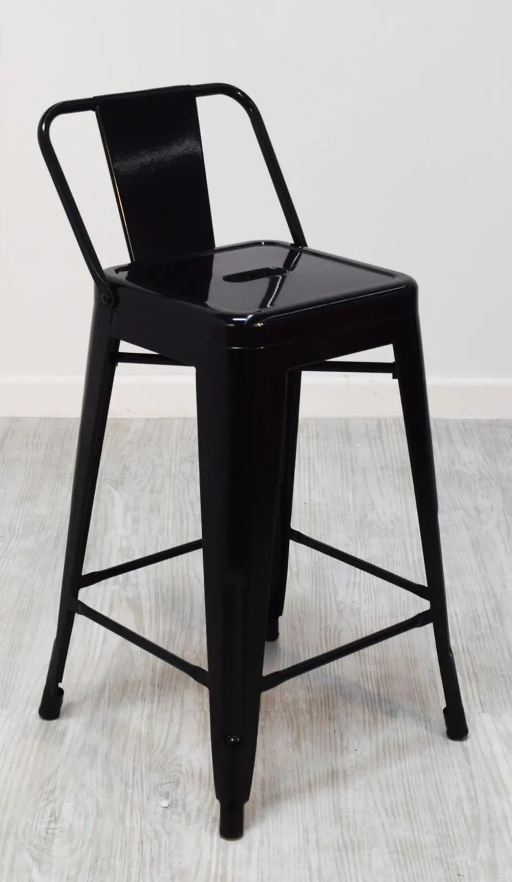 Black Square Back Counter Height Stool (Set of 4)-1