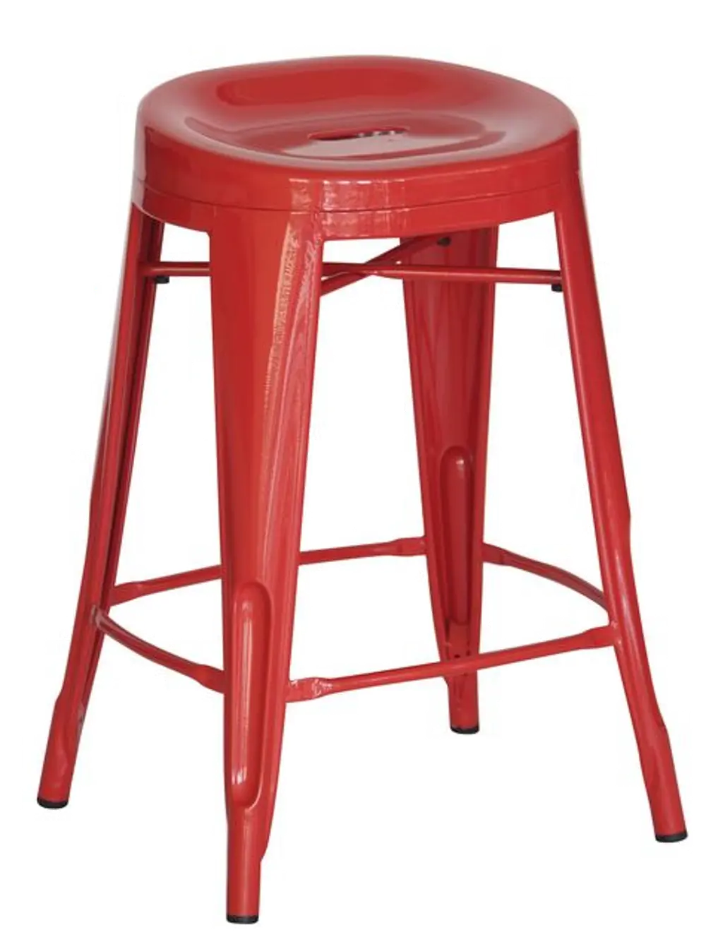Red Contour Counter Height Stools (Set of 4)-1