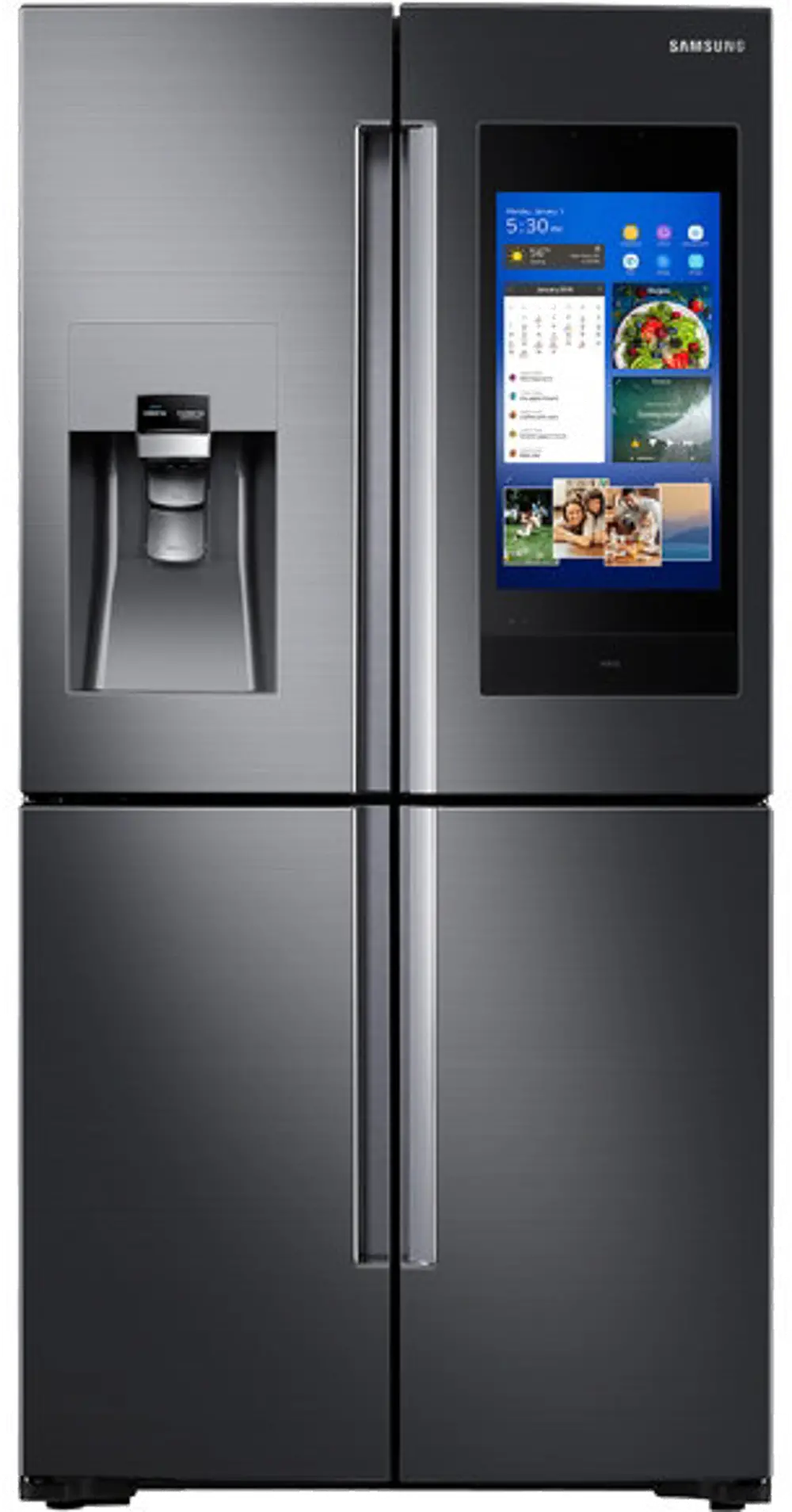 RF22N9781SG Samsung Counter Depth Family Hub Smart Refrigerator with Flex Zone - 22 cu. ft., 36 Inch Black Stainless Steel-1