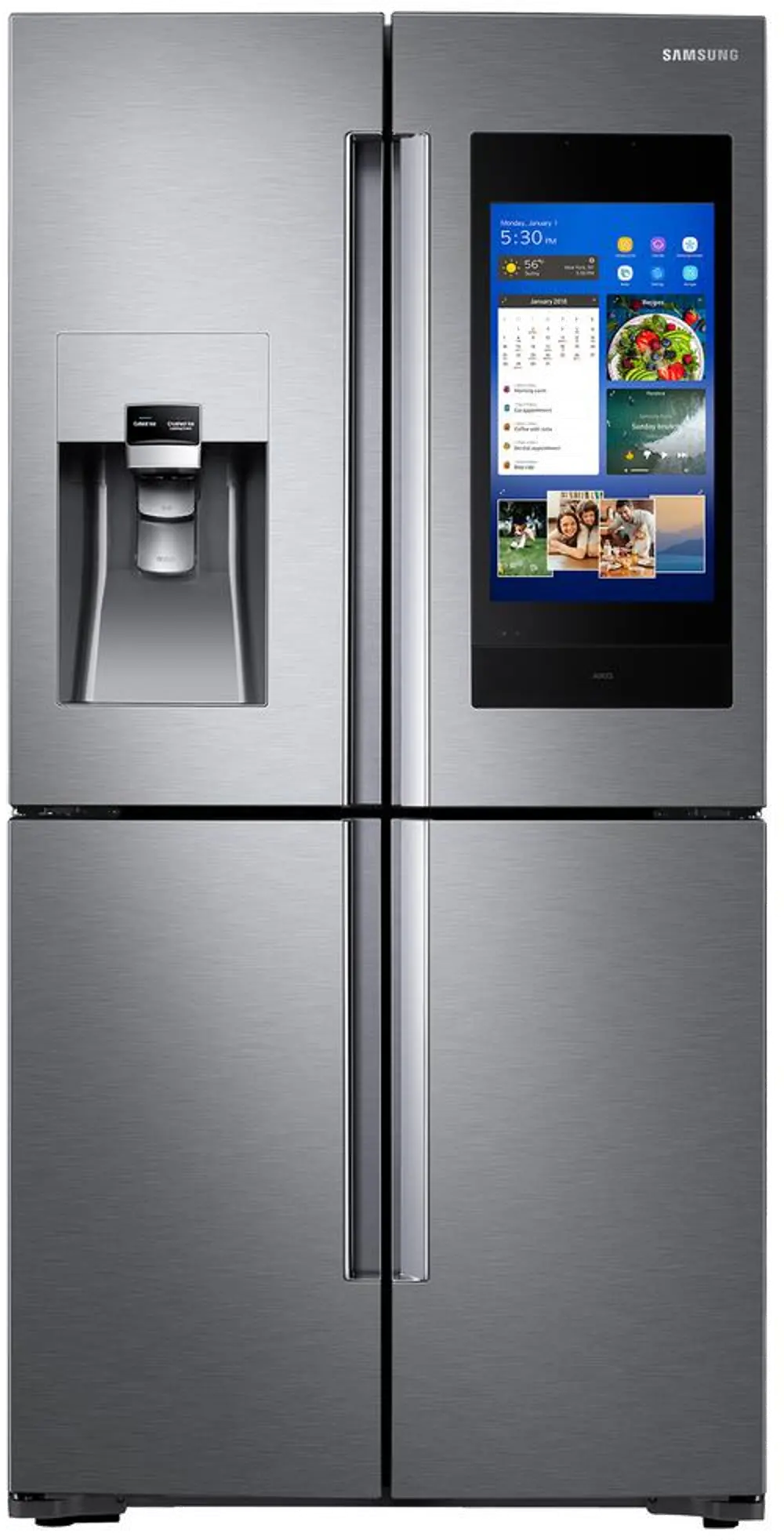 RF22N9781SR Samsung Counter Depth Family Hub Smart Refrigerator with Flex Zone - 22 cu. ft., 36 Inch Stainless Steel-1