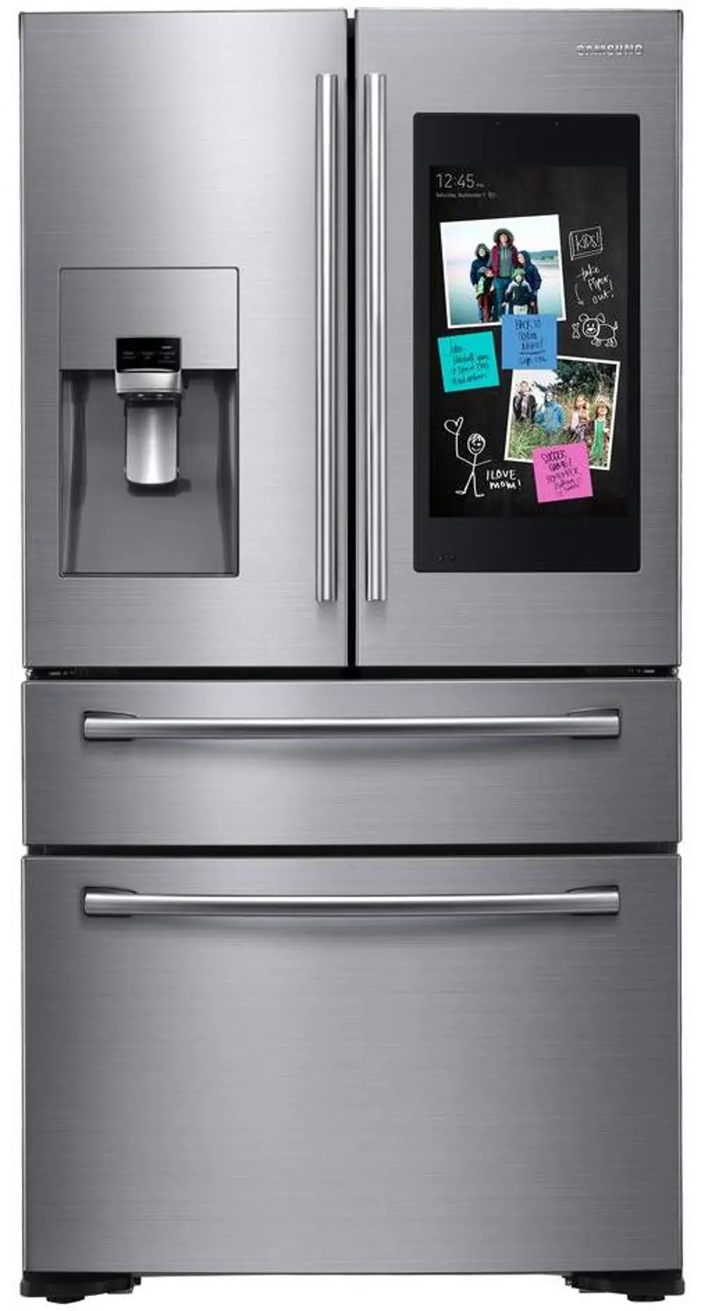 RF22NPEDBSR Samsung Counter Depth Family Hub Smart Refrigerator with 4 Doors - 21.9 cu. ft., 36 Inch Stainless Steel-1