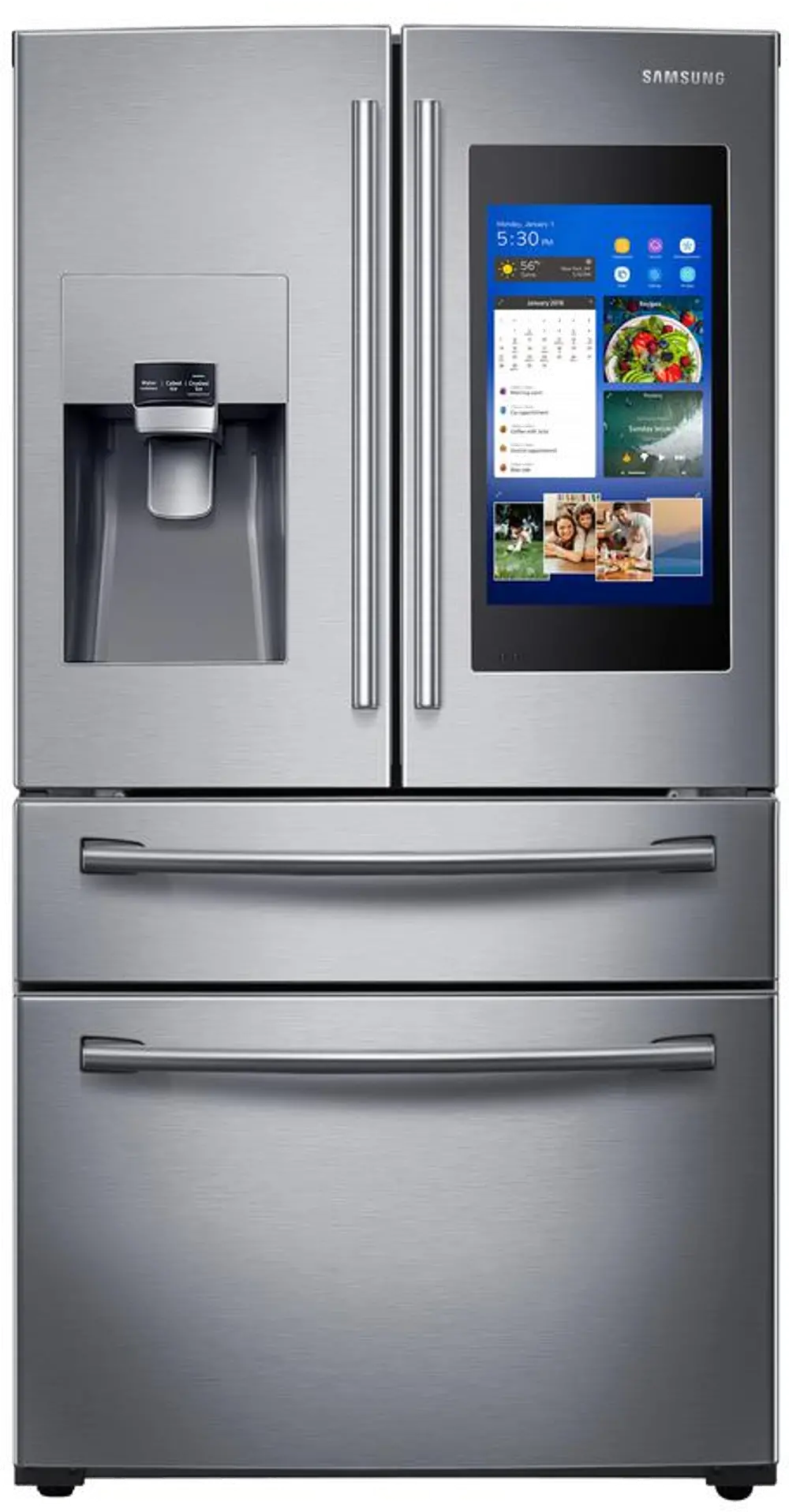 RF28NHEDBSR Samsung Family Hub French Door Refrigerator - 36 Inch Stainless Steel-1