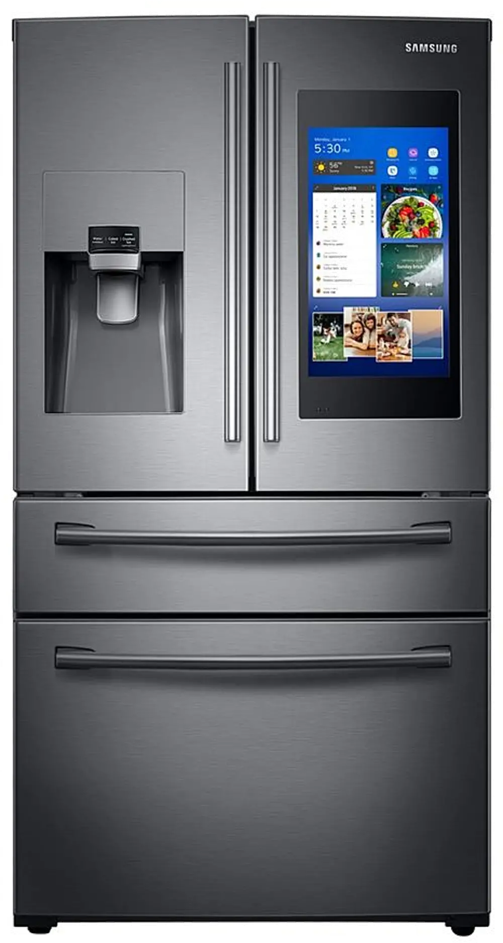 RF28NHEDBSG Samsung French Door Refrigerator - 36 Inch Black Stainless Steel-1