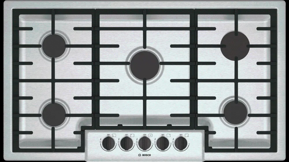 NGM5656UC Bosch 500 Series 36 Inch 5 Burner Gas Cooktop - Stainless Steel-1