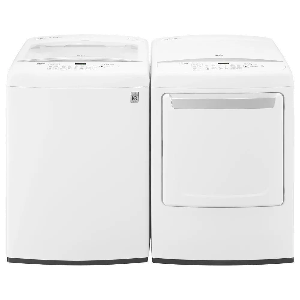 KIT LG 4.5 cu. ft. Top Load Washer and Dryer Pair - White Electric-1