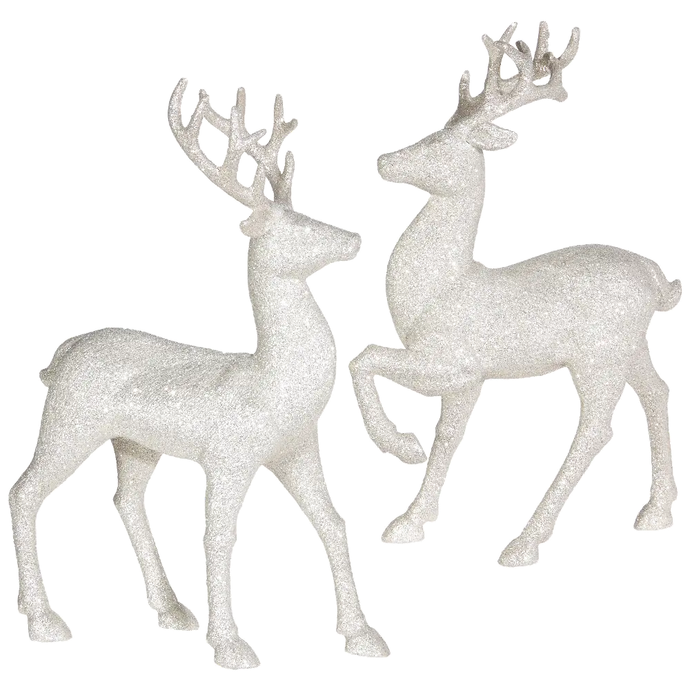 Assorted Glittered Standing Deer-1