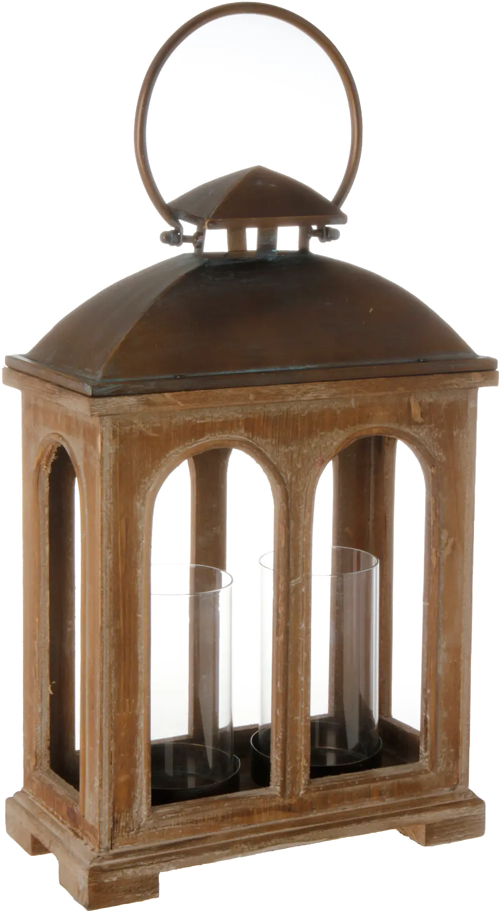 18 Inch Wood and Metal Double Lantern-1