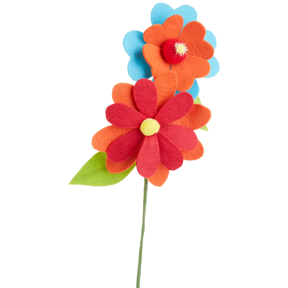 20 Inch Multi Color Double Flower Stem for Arrangement-1