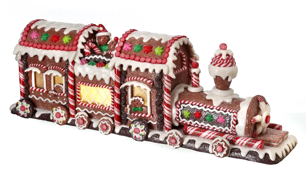 19 Inch Multi Color Clay Dough LED Christmas Cookie Train-1