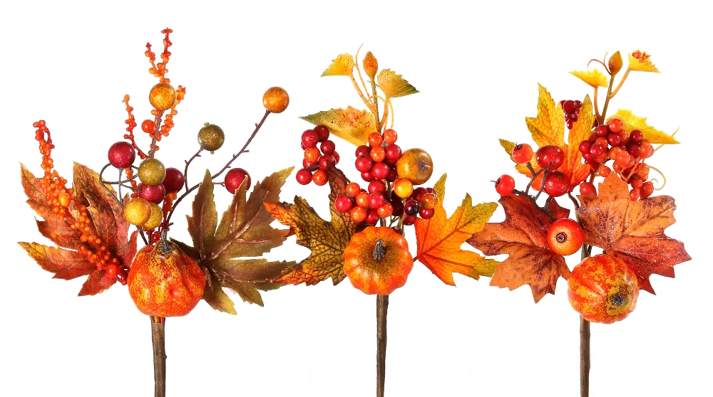 Assorted Multi-Color Berry, Pumpkin and Leaf Pick-1