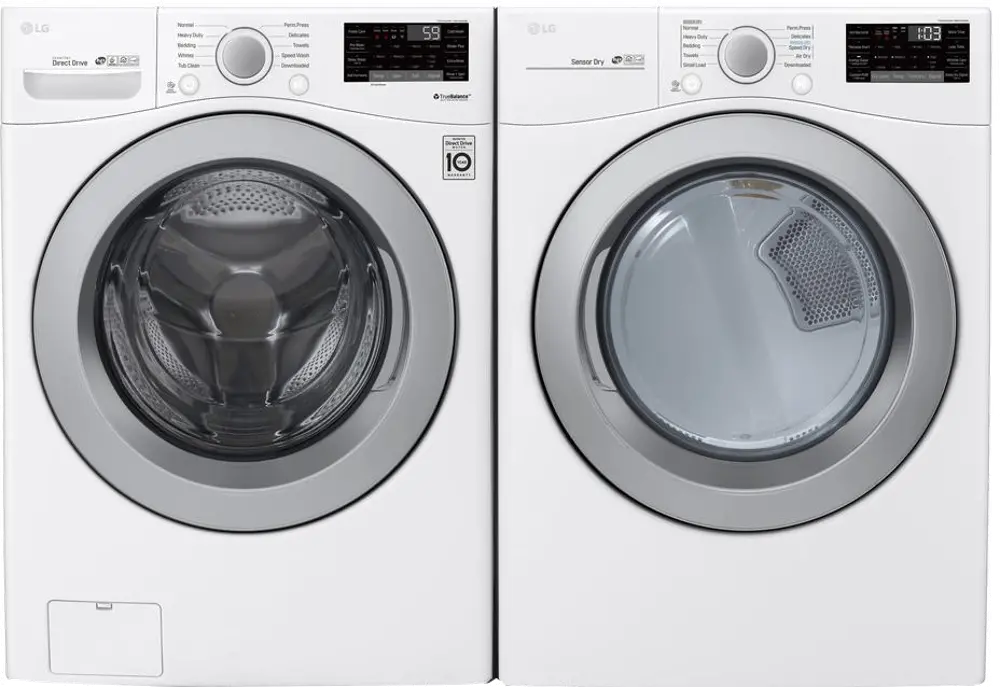 .LG-3500-W/W-ELE-PR LG Laundry Pair with SmartDiagnosis - White Electric-1
