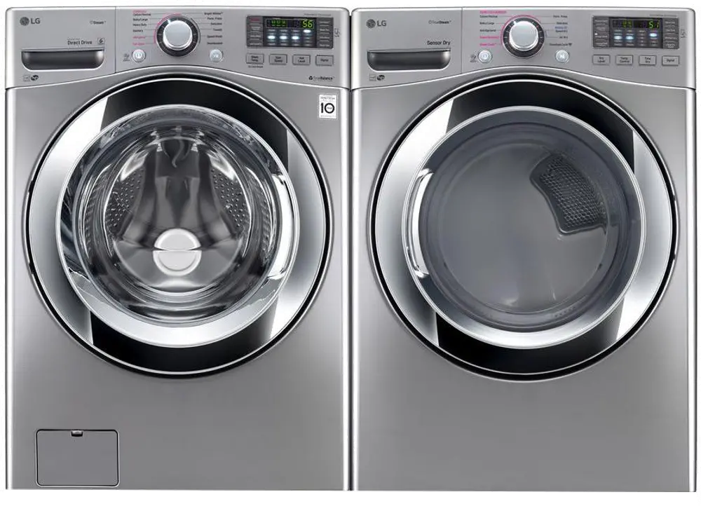 KIT LG Front Load Washer and Dryer Set - Graphite Steel Electric-1
