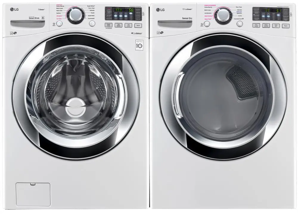 KIT LG Washer and Dryer Pair - White Gas-1