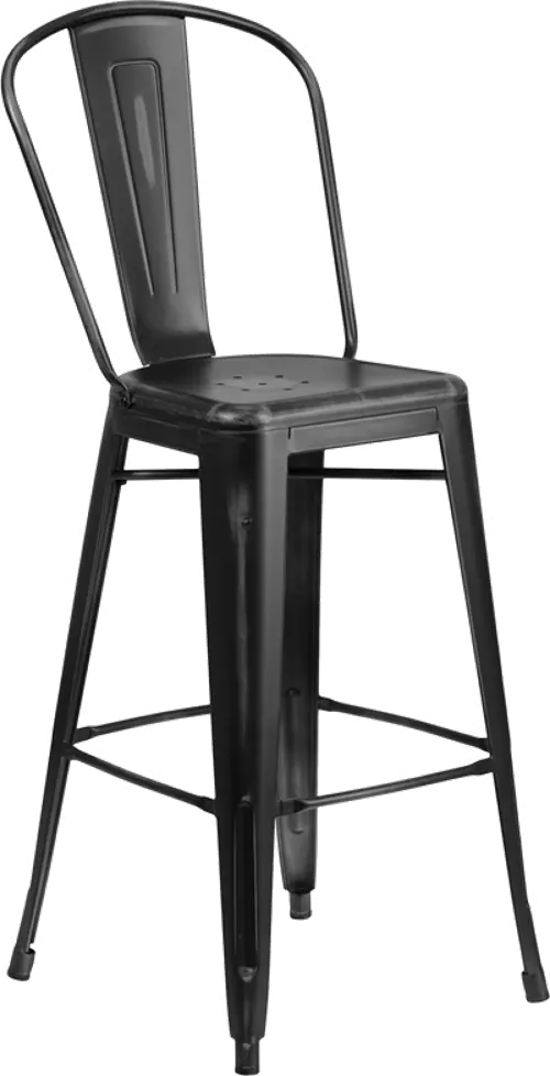 Black outdoor bar online stool