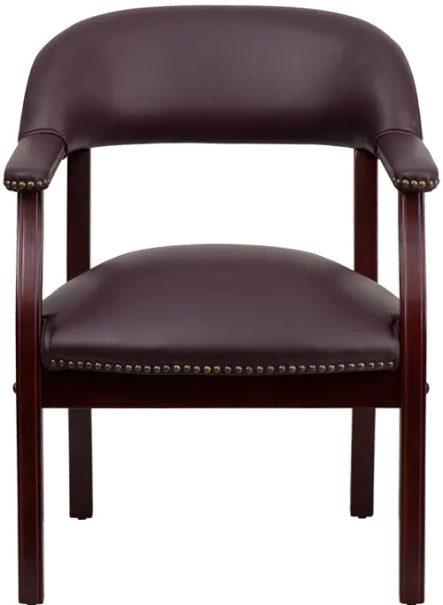 Sophisticated Burgundy Leather Accent Chair RC Willey