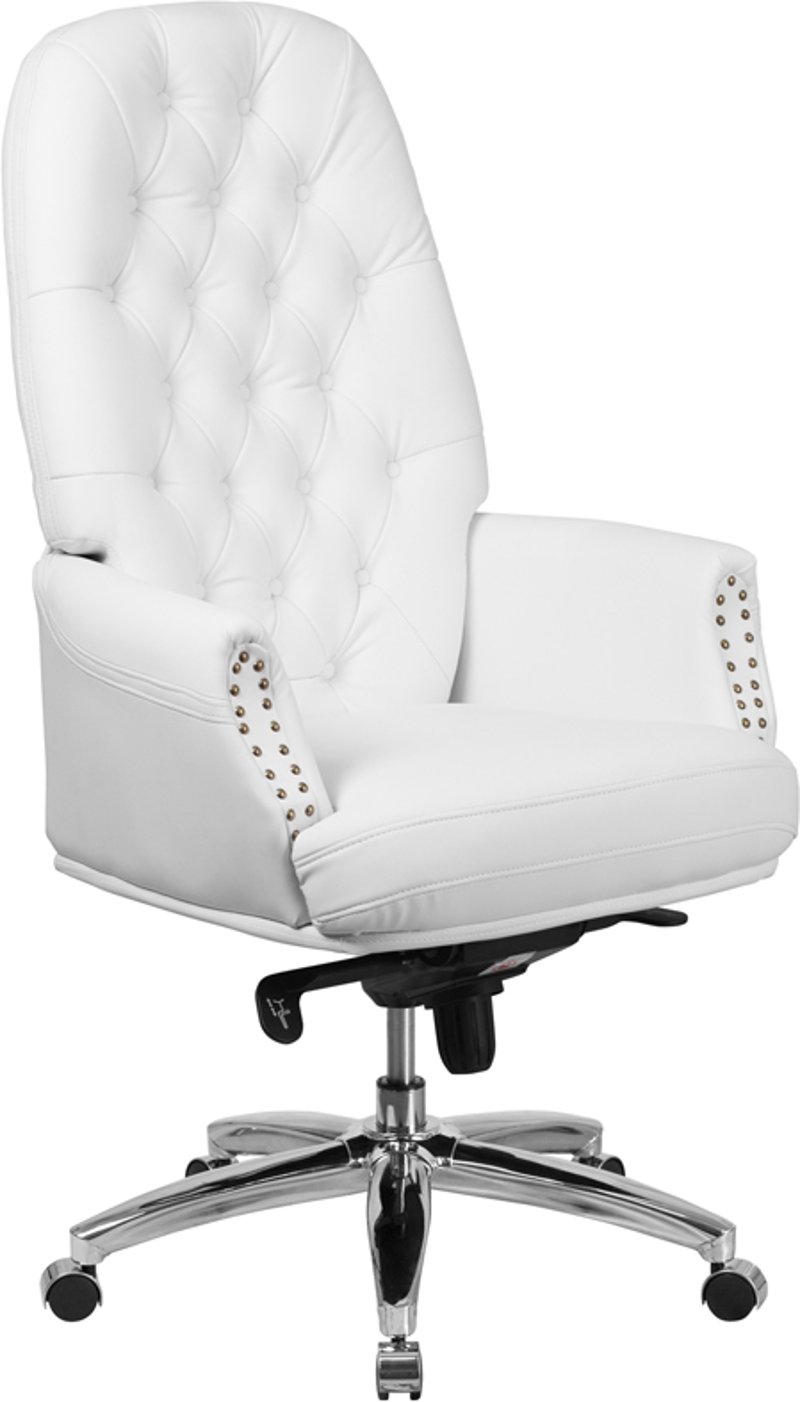 High Back White Leather Office Chair Erico Rc Willey High Back White Leather Office Chair, White Leather Computer Chairs
