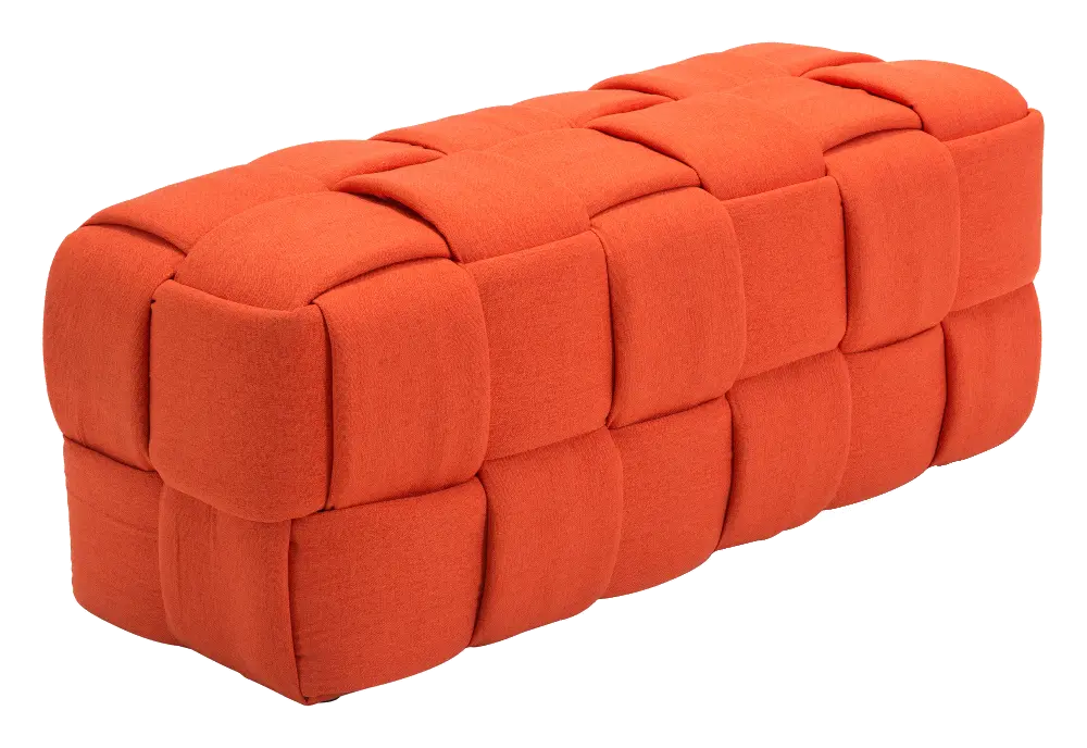 Orange Woven Bench - Checks-1