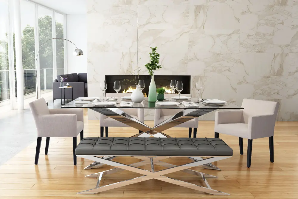 Beige Upholstered Dining Room Chair - Franklin-1