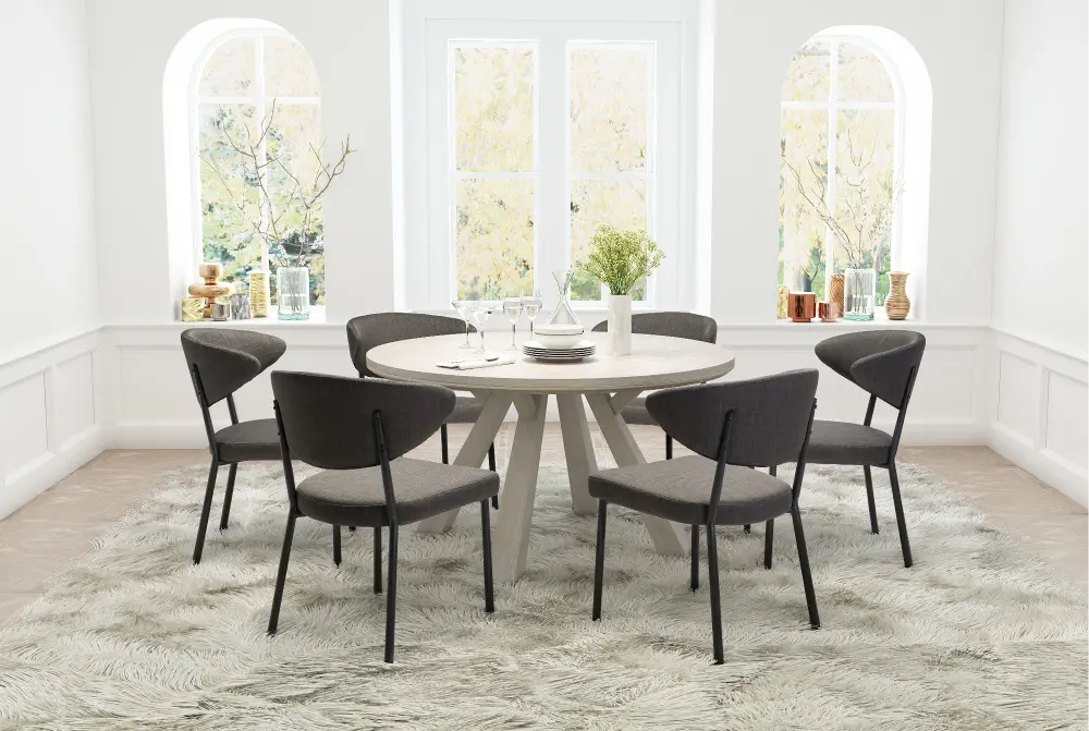 Set of 2 Gray Dining Room Chairs - Pontus-1