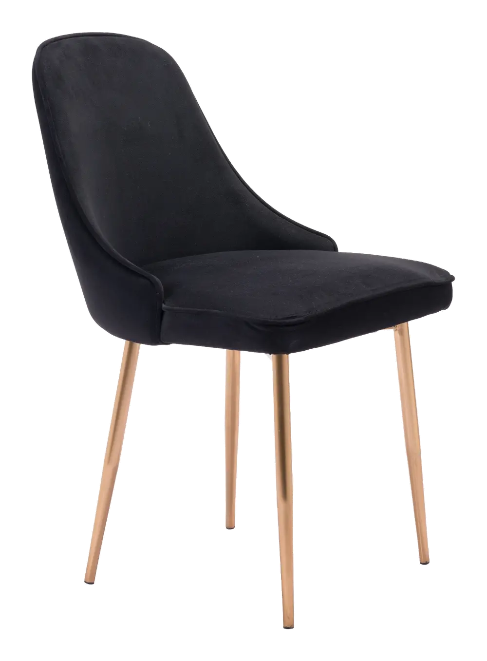 Black Velvet Dining Room Chair - Merritt-1
