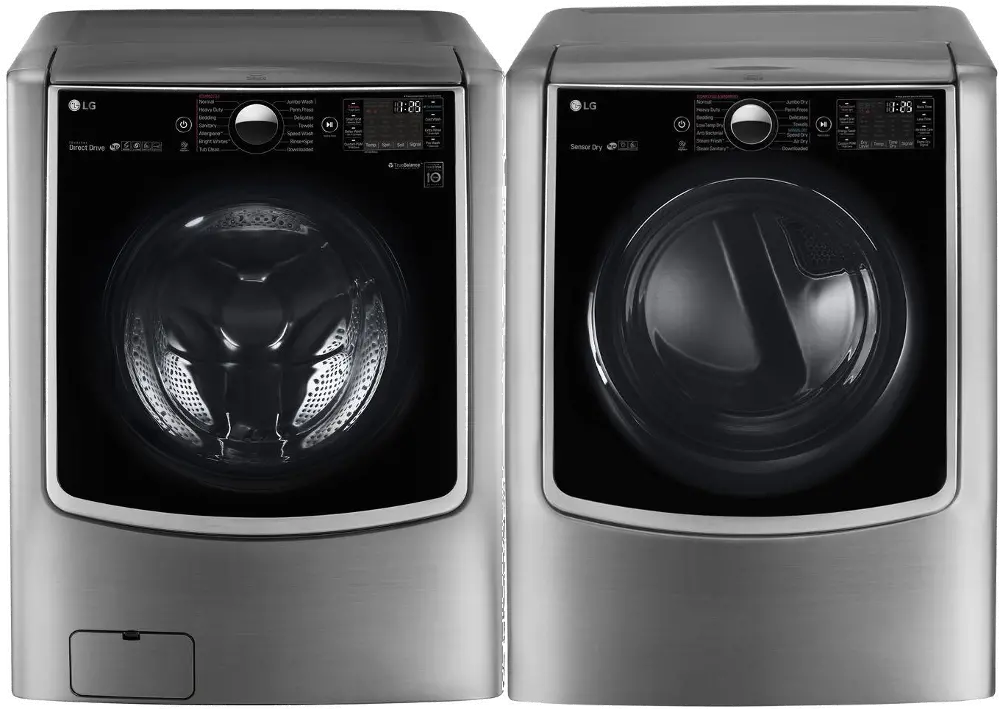 .LG-9000-GRS-GAS-PR LG Laundry Pair with Mega-Large Capacity - Graphite Steel Gas-1