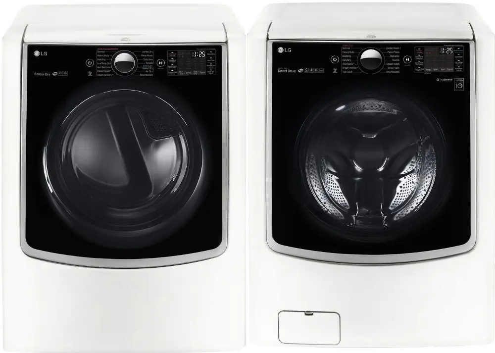 KIT LG Front Load Washer and Dryer Set - White Gas-1