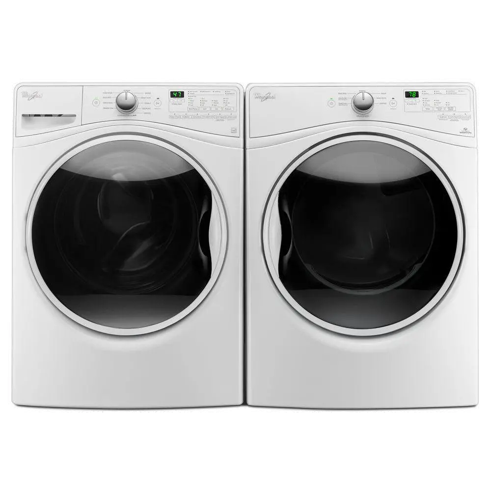 KIT Whirlpool Front Load Washer and Electric Dryer Set with EcoBoost - White-1