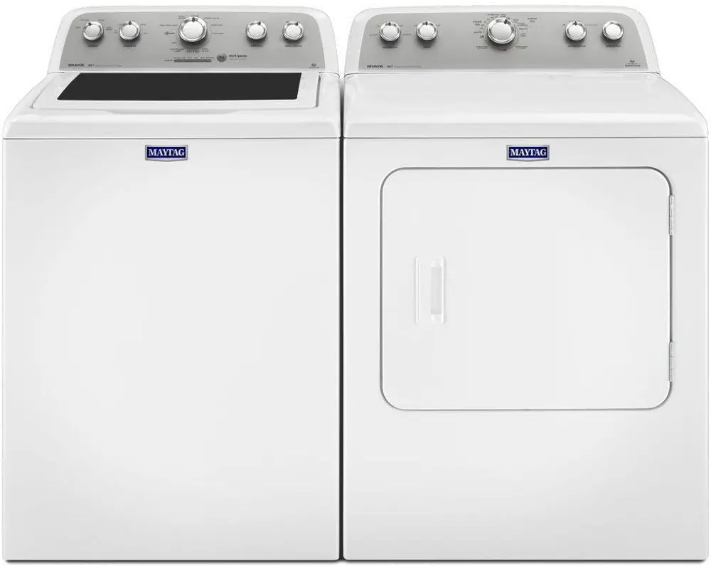 KIT Maytag Top Load 4.3 cu. ft. Washer and 7.0 cu. ft. Dryer Set - White Electric-1