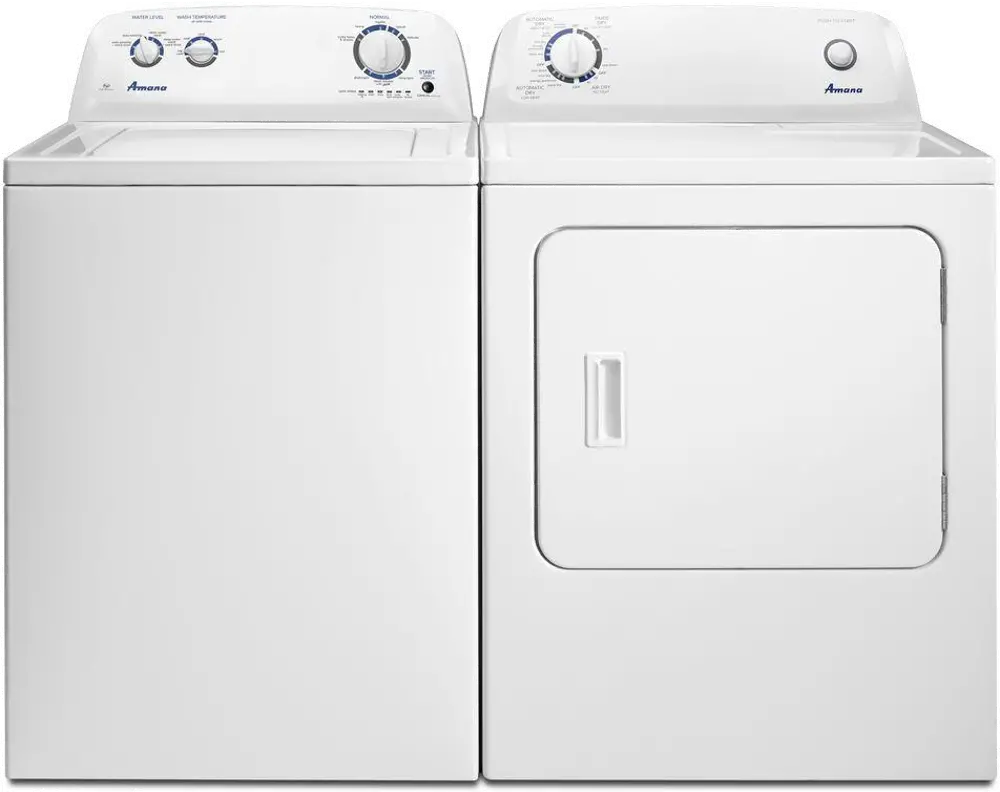 KIT Amana Top Load Washer and Dryer Set - White Electric-1