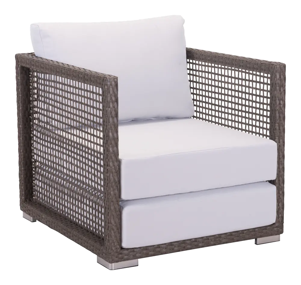 Gray and Brown Outdoor Patio Chair - Coronado-1