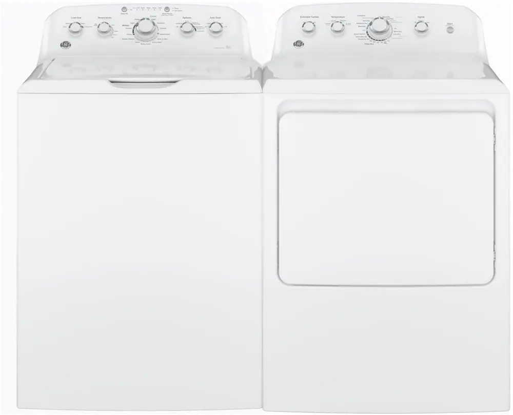 .GEC-460-W/W-ELE-PR GE Top Load Washer and Dryer Set - White Electric-1