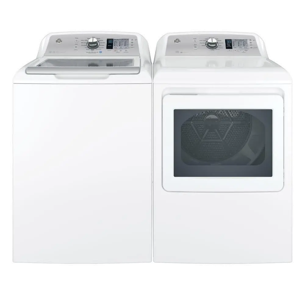 KIT GE Top Load Washer with Dryer Set - White Electric-1