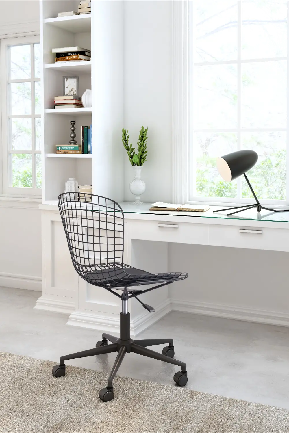 Wired Matte Black Office Chair - Wire Office-1