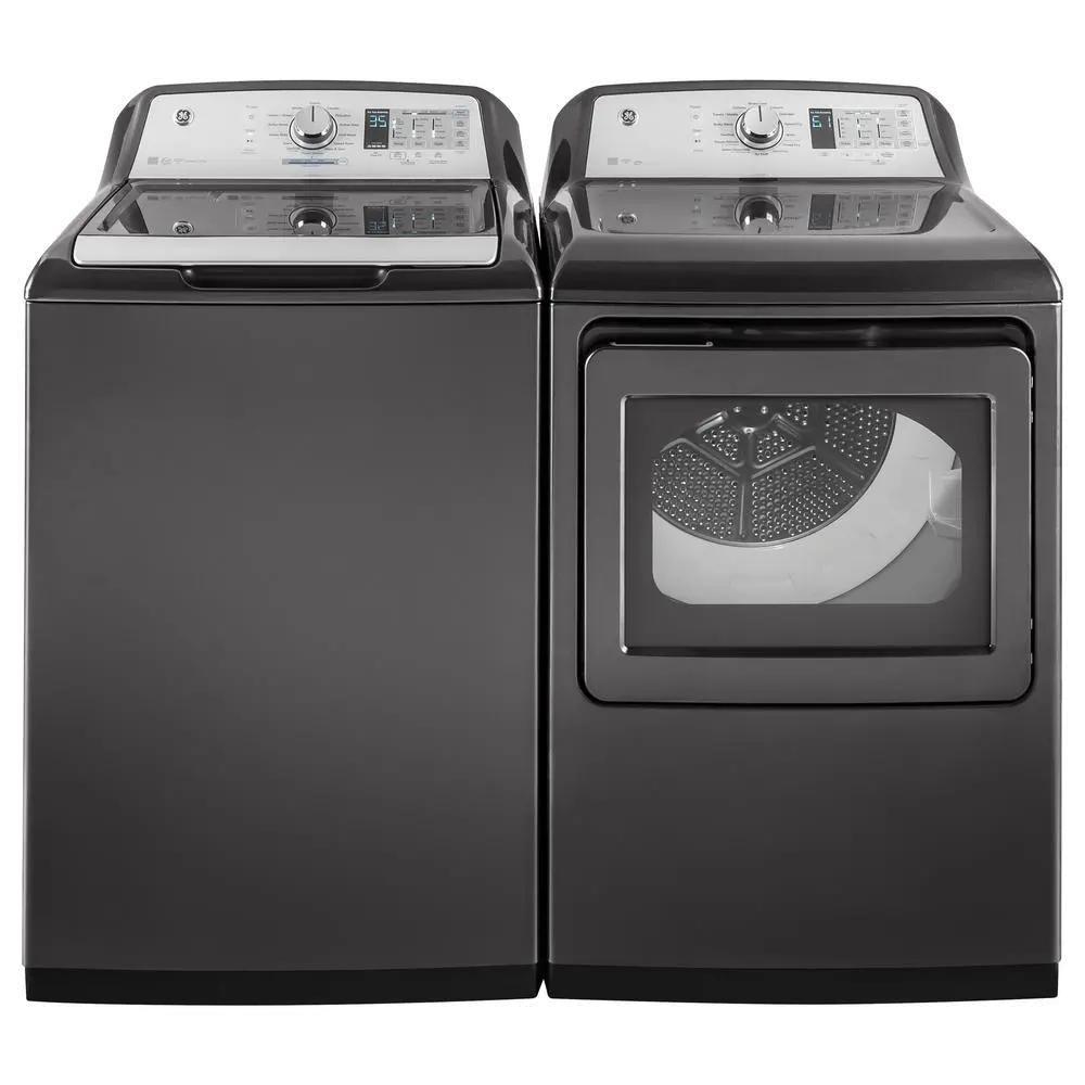 KIT GE Top Load Washer and Dryer Set - Diamond Gray Electric-1