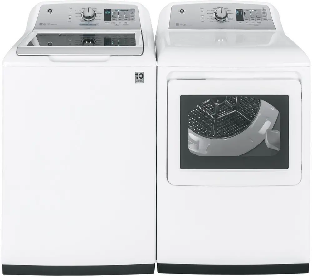 .GEC-750-W/W-GAS-PR GE Top Load Washer and Dryer Set - White Gas-1