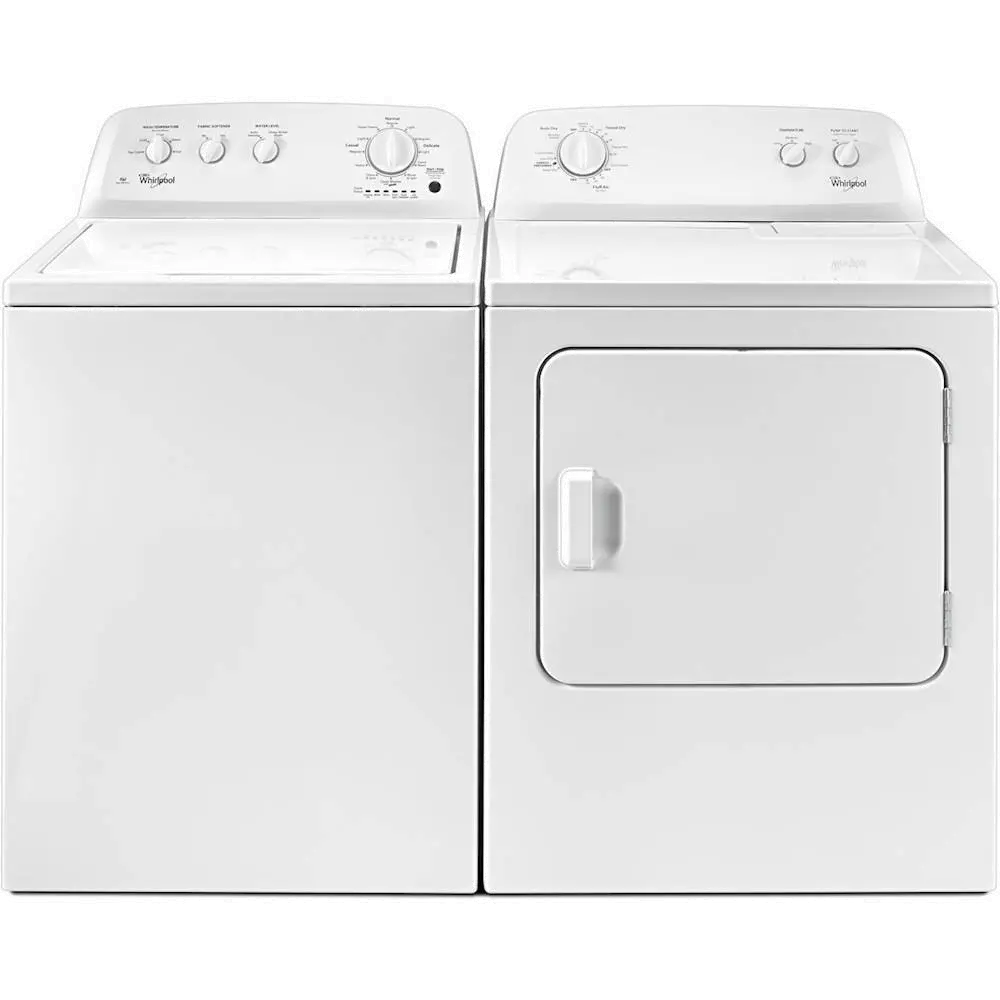 KIT Whirlpool 3.5 cu. ft. Top Load Washer and Dryer Set - White Electric-1