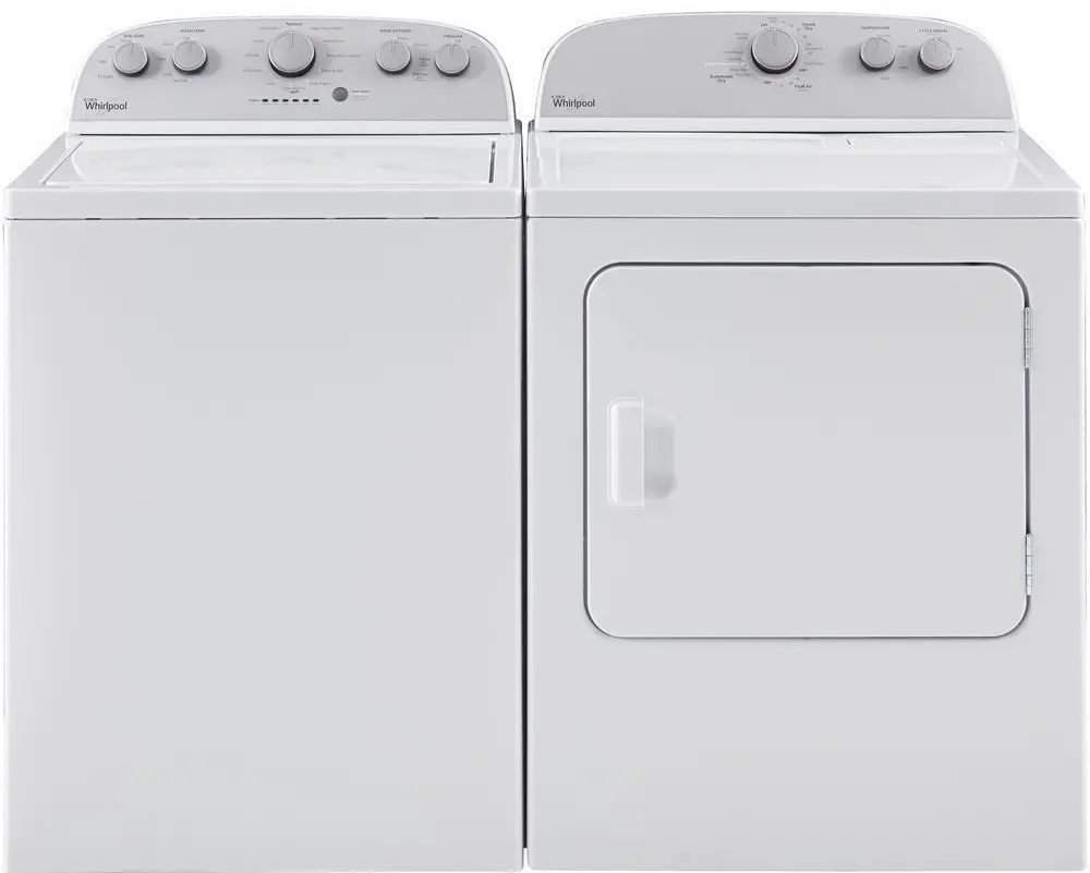 .WHP-5000-W/W-GAS-PR Whirlpool Top Load Washer and Gas Dryer - White -1