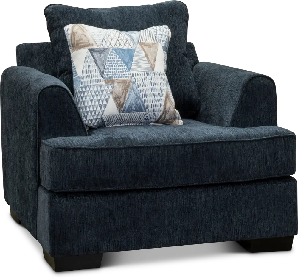 Contemporary Baltic Blue Chair - Lansing-1