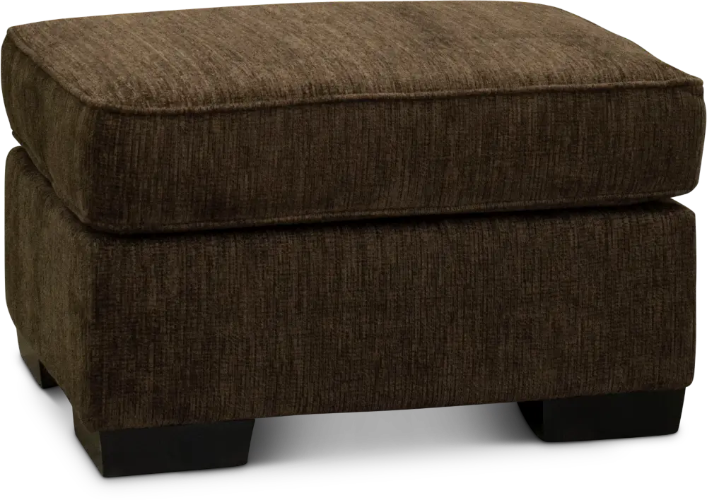 Contemporary Chocolate Brown Ottoman - Lansing-1