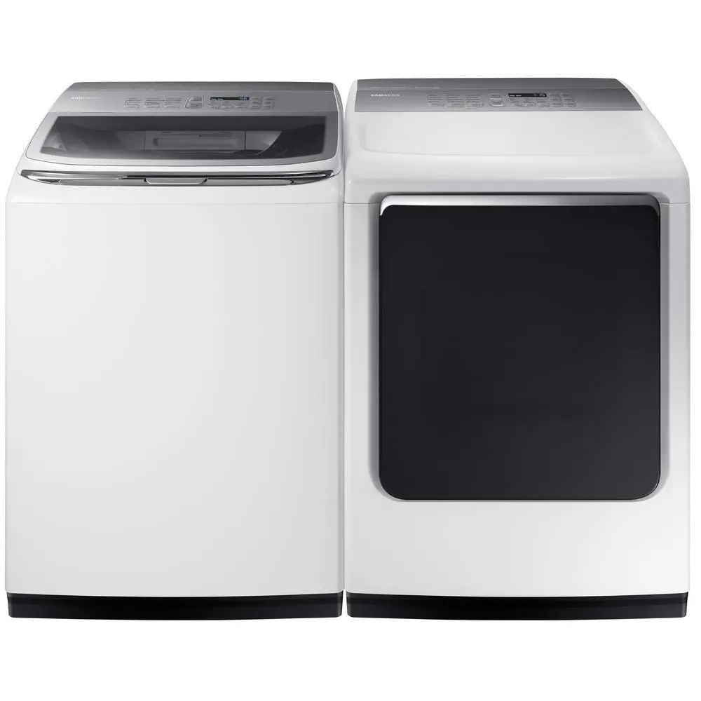 KIT Samsung Top Load Washer and Electric Dryer Set - White-1