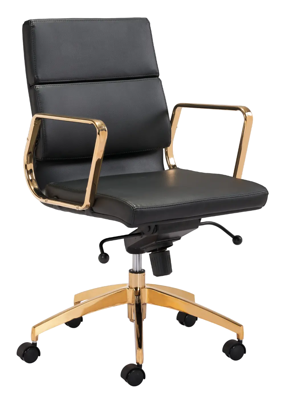 Sleek and Sassy Black and Gold Office Chair - Scientist-1