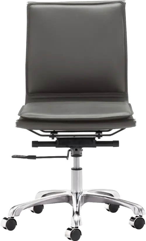 Simple Padded Gray Office Chair - Lider Plus