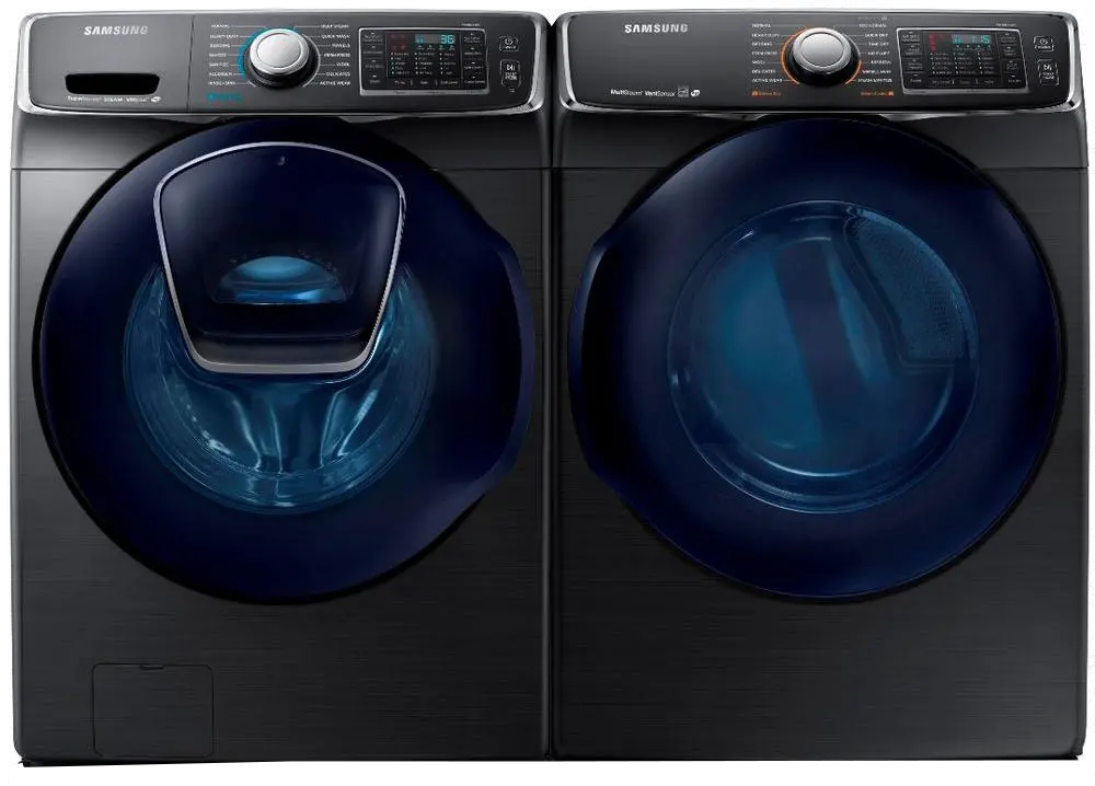 .SUGAP-6500-BSS-ELEP Samsung Laundry Set Front Load Washer and Dryer Pair - Black Stainless Steel Electric-1
