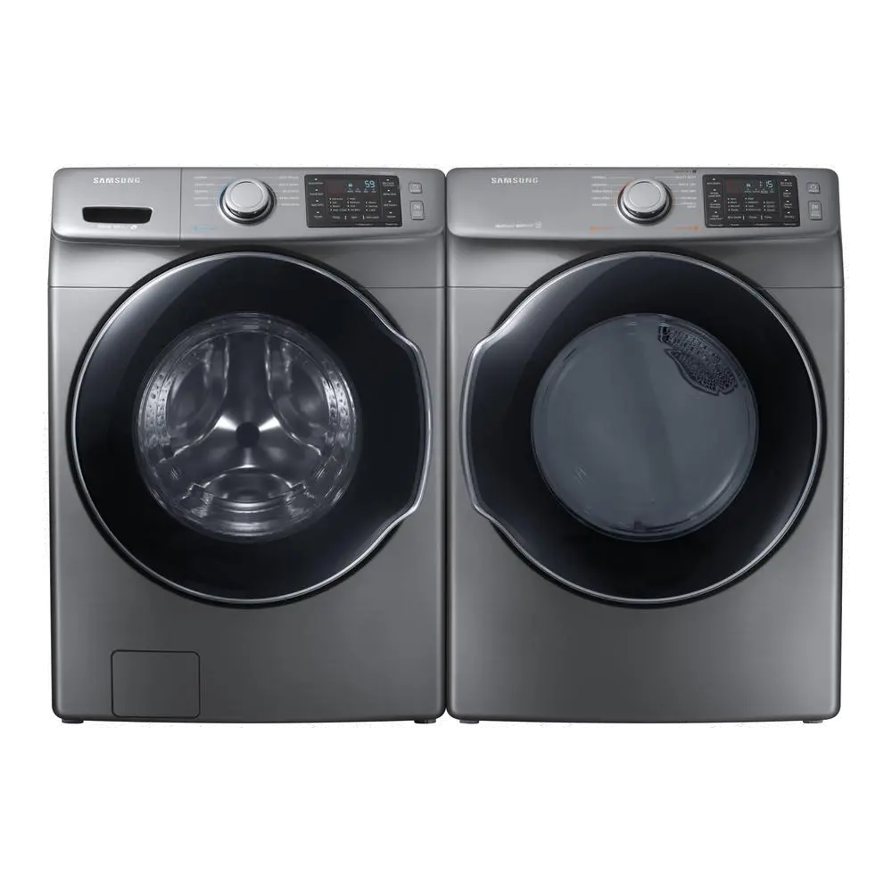 KIT Samsung Front Load Washer and Dryer Set - Platinum Electric-1