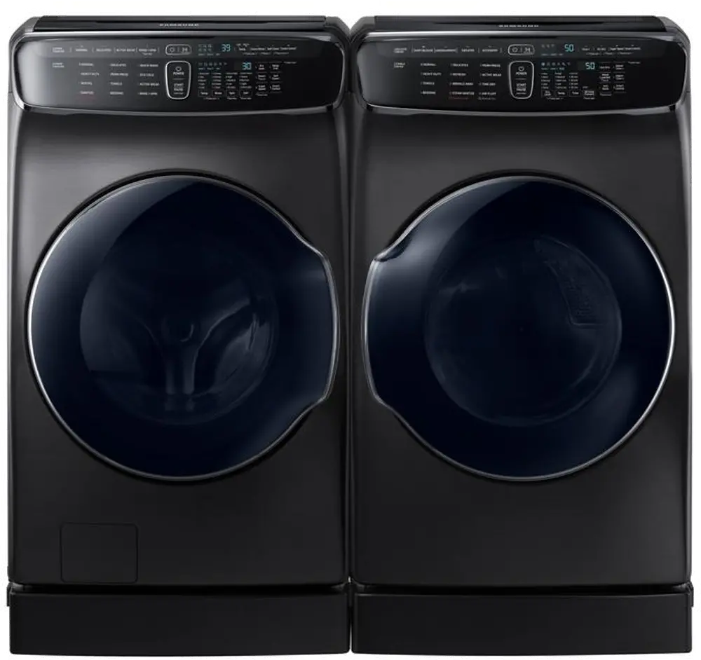 KIT Samsung FlexWash Gas Laundry Pair - Black Stainless-1
