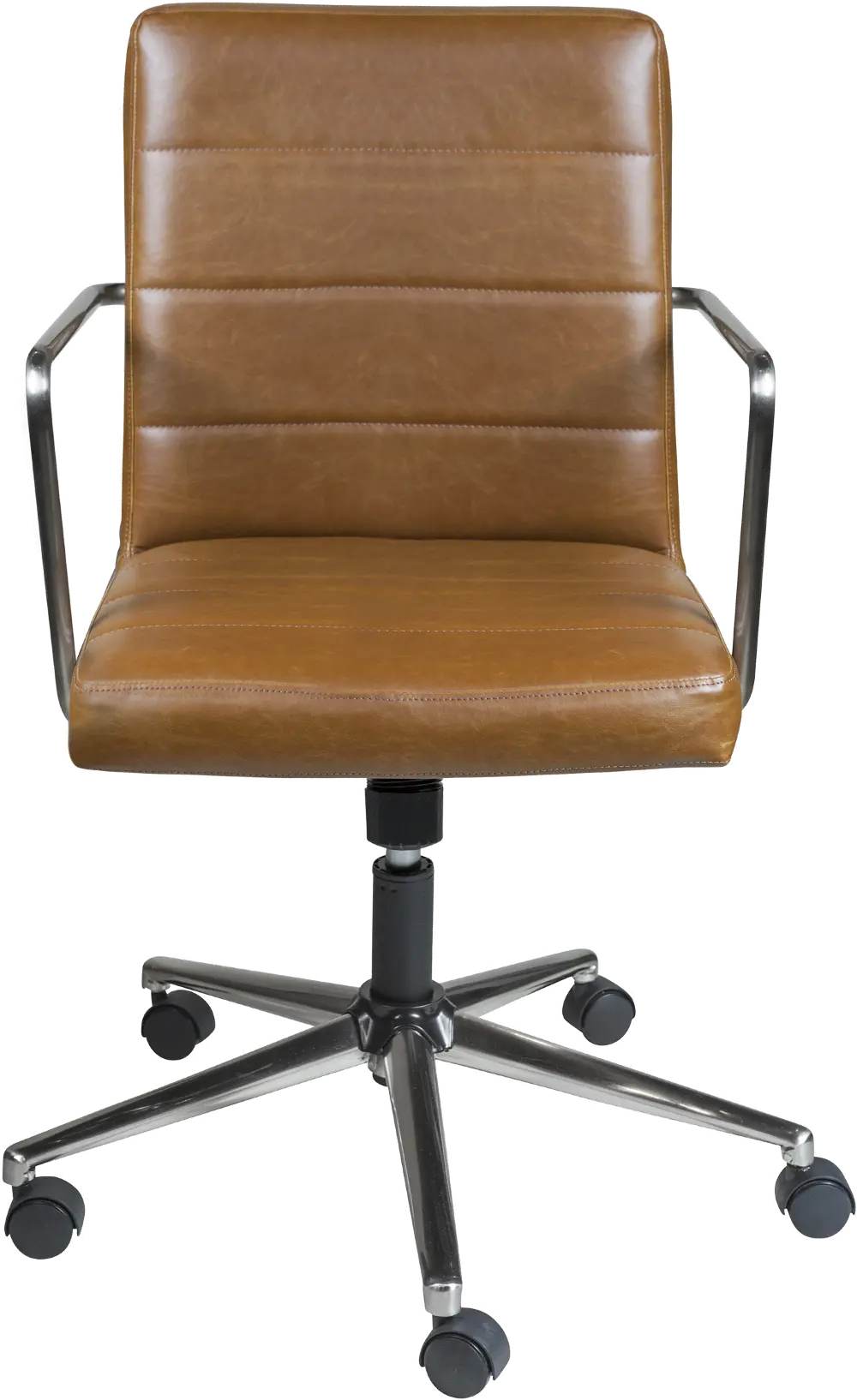 Brown Low Back Office Chair - Leandor-1