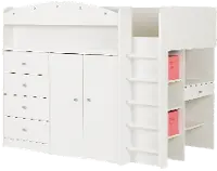Tiara White Twin Loft Bed South Shore RC Willey