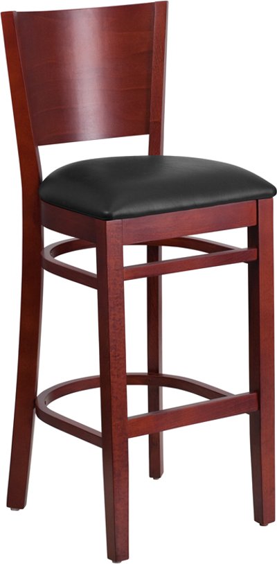Walnut Brown And Burdy Upholstered, Commercial Upholstered Bar Stools
