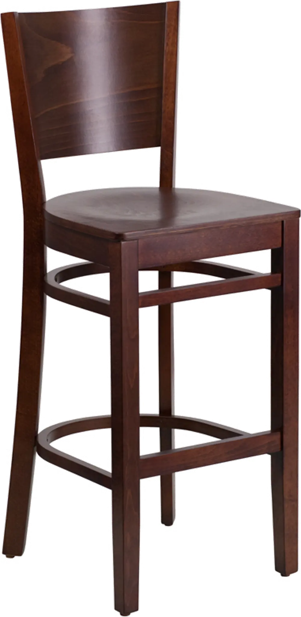 Walnut Brown Commercial Bar Stool - Lacey-1