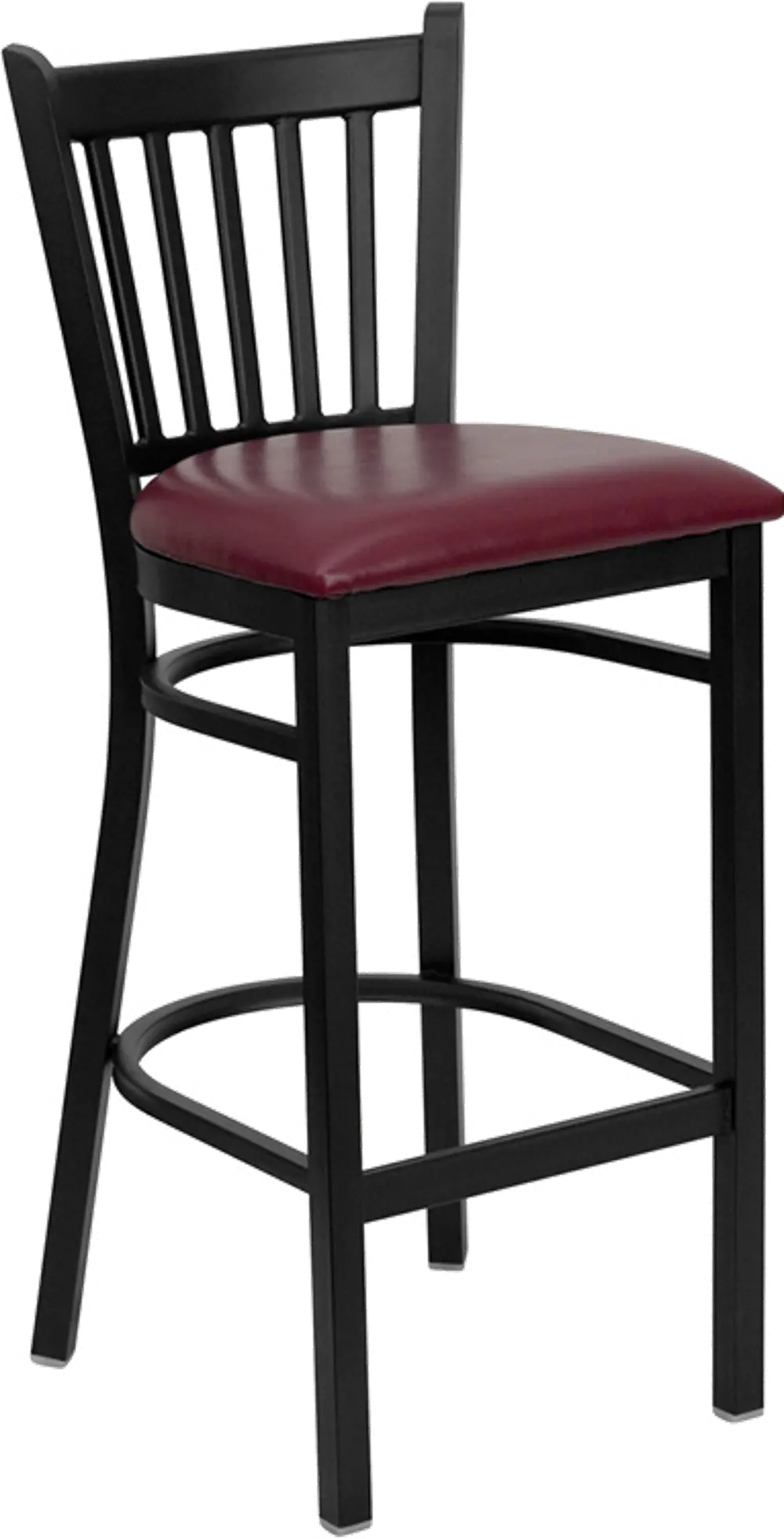 Hercules Burgundy and Black Metal Bar Stool-1